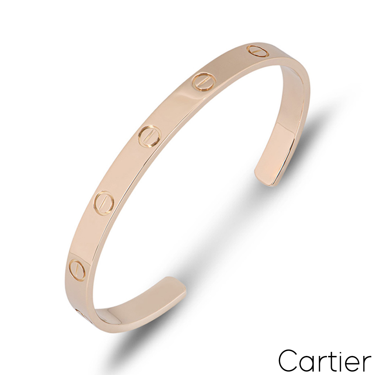 Cartier Rose Gold Plain Cuff Love Bracelet Size 20 B6032620 Cartier Rose Gold Plain Cuff Love Bracelet Size 20 B6032620